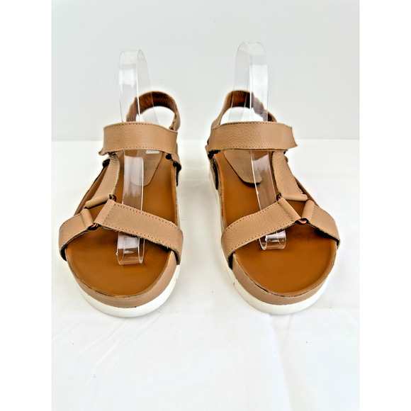 Band of Gypsies Sandals Womens 8 Brown Leather Adjustable Platforms Boho‎ Fairy - Picture 1 of 5
